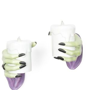 Martha Stewart Witch Hand Candle Holders - White and Purple